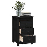 Bedside Cabinets 2 pcs Black 40x35x61.5 cm Solid Wood Pine - Extra Image
