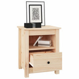Bedside Cabinet 40x35x49 cm Solid Wood Pine - Side View