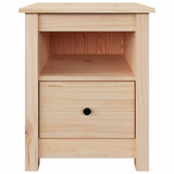Bedside Cabinet 40x35x49 cm Solid Wood Pine - Rear View
