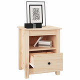 Bedside Cabinets 2 pcs 40x35x49 cm Solid Wood Pine - Side View