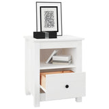 Bedside Cabinet White 40x35x49 cm Solid Wood Pine
