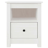 Bedside Cabinet White 40x35x49 cm Solid Wood Pine