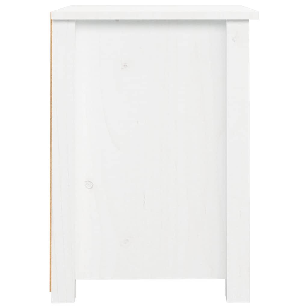 Bedside Cabinet White 40x35x49 cm Solid Wood Pine