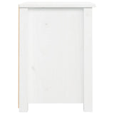 Bedside Cabinet White 40x35x49 cm Solid Wood Pine - Close-Up Angle