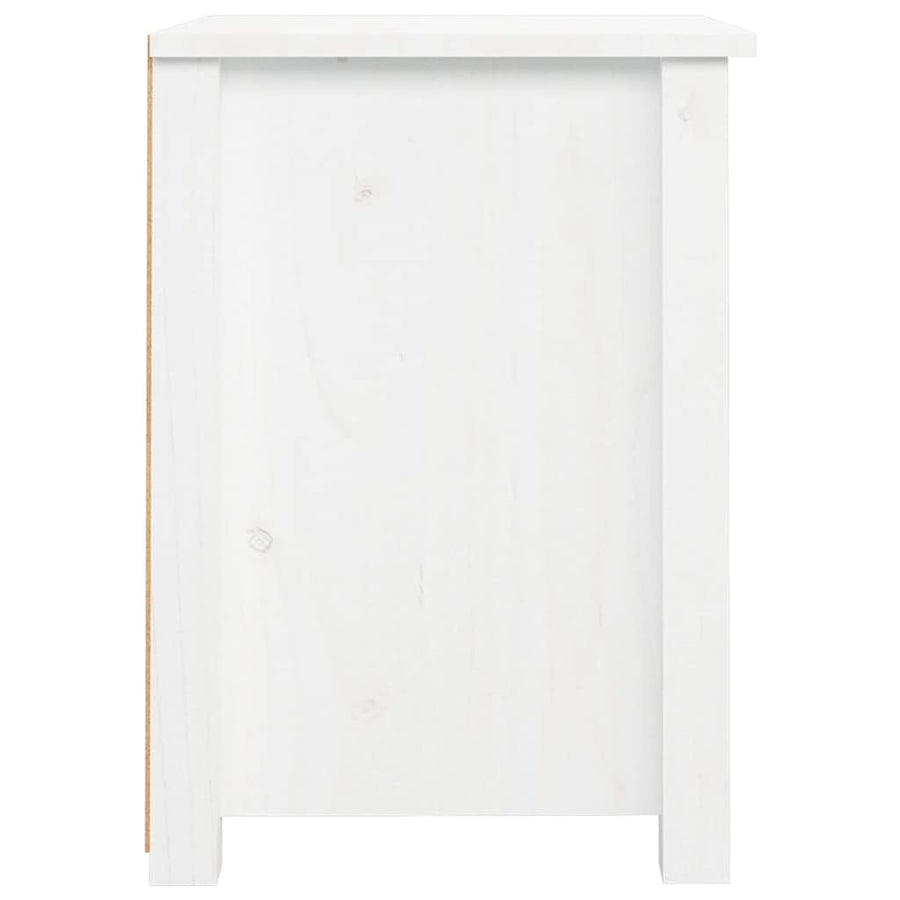 Bedside Cabinet White 40x35x49 cm Solid Wood Pine