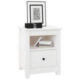 Bedside Cabinets 2 pcs White 40x35x49 cm Solid Wood Pine - Top-Down View