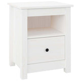 Bedside Cabinets 2 pcs White 40x35x49 cm Solid Wood Pine - 45-Degree Angle