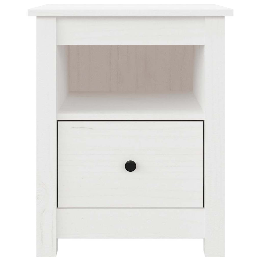 Bedside Cabinets 2 pcs White 40x35x49 cm Solid Wood Pine
