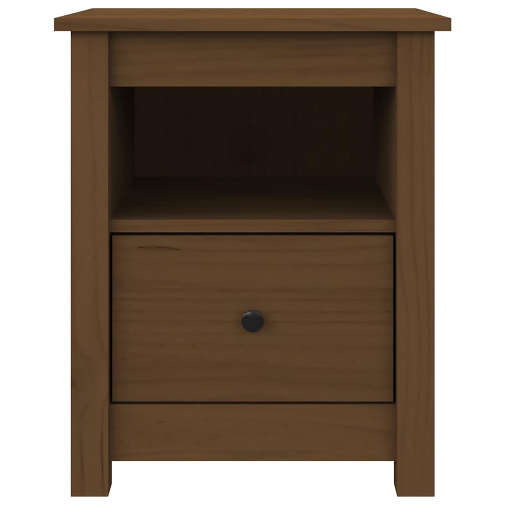 Bedside Cabinet Honey Brown 40x35x49 cm Solid Wood Pine