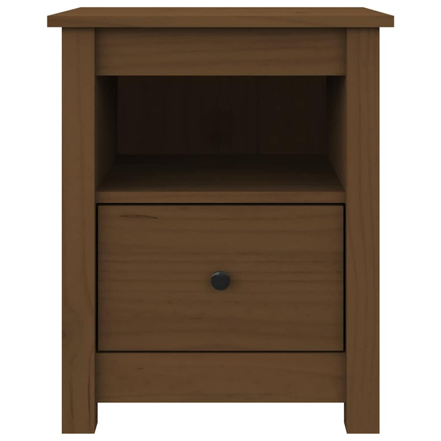 Bedside Cabinet Honey Brown 40x35x49 cm Solid Wood Pine