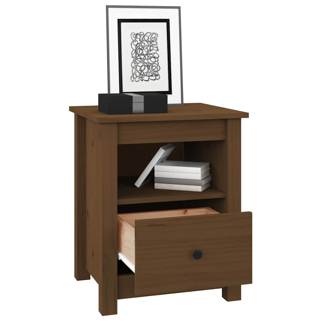 Bedside Cabinets 2 pcs Honey Brown 40x35x49 cm Solid Wood Pine