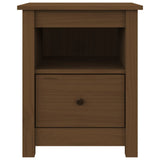 Bedside Cabinets 2 pcs Honey Brown 40x35x49 cm Solid Wood Pine - Rear View