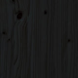 Bedside Cabinet Black 40x35x49 cm Solid Wood Pine - Low Angle