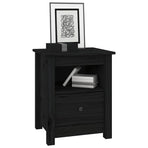 Bedside Cabinets 2 pcs Black 40x35x49 cm Solid Wood Pine