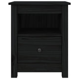 Bedside Cabinets 2 pcs Black 40x35x49 cm Solid Wood Pine
