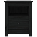 Bedside Cabinets 2 pcs Black 40x35x49 cm Solid Wood Pine