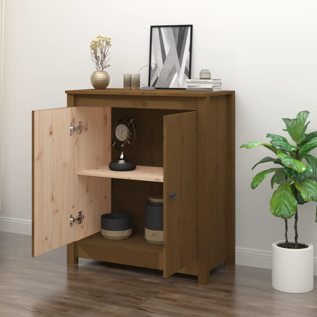 Sideboard Honey Brown 70x35x80 cm Solid Wood Pine