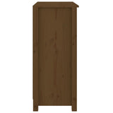 Sideboard Honey Brown 70x35x80 cm Solid Wood Pine - Rear View