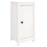 Sideboards 2 pcs White 39x35x80 cm Solid Wood Pine - Front View