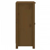 Sideboard Honey Brown 39x35x80 cm Solid Wood Pine - Rear View