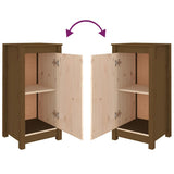 Sideboards 2 pcs Honey Brown 39x35x80 cm Solid Wood Pine