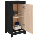 Sideboards 2 pcs Black 39x35x80 cm Solid Wood Pine - Close-Up Angle