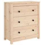 Sideboard 70x35x80 cm Solid Wood Pine - Front View