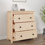 Sideboard 70x35x80 cm Solid Wood Pine - Side View