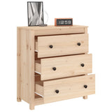 Sideboard 70x35x80 cm Solid Wood Pine - Close-Up Angle
