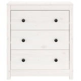 Sideboard White 70x35x80 cm Solid Wood Pine
