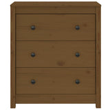 Sideboard Honey Brown 70x35x80 cm Solid Wood Pine - Top-Down View