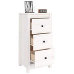 Sideboard White 40x35x80 cm Solid Wood Pine