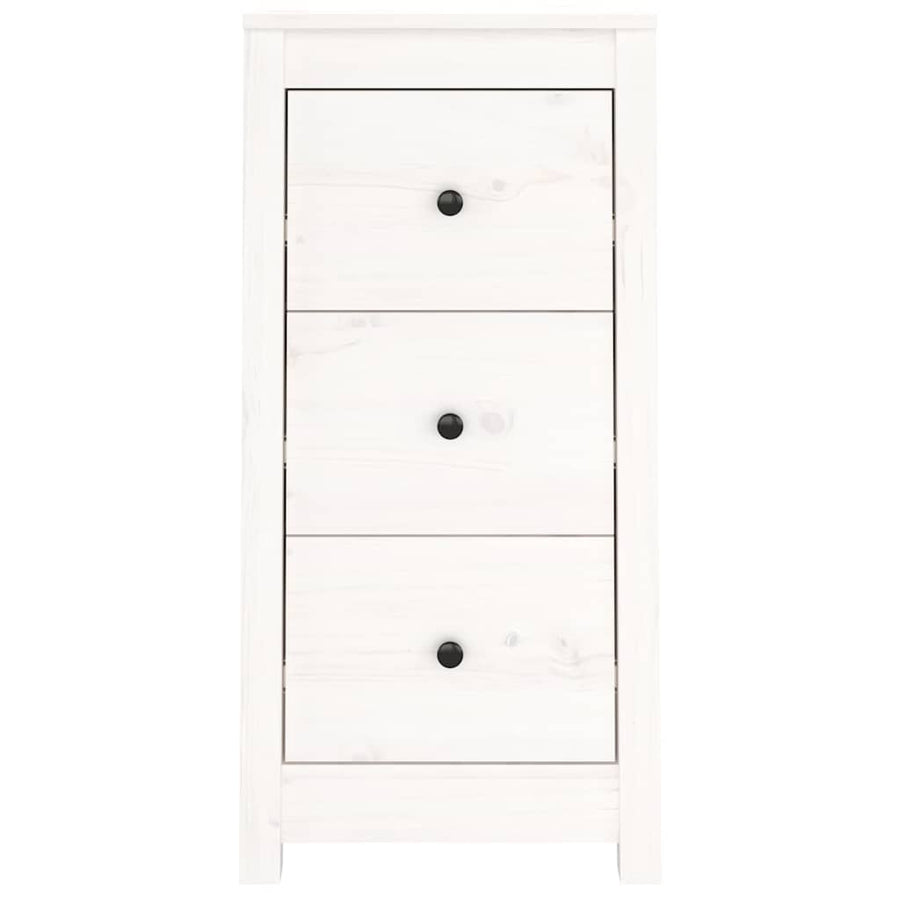 Sideboard White 40x35x80 cm Solid Wood Pine
