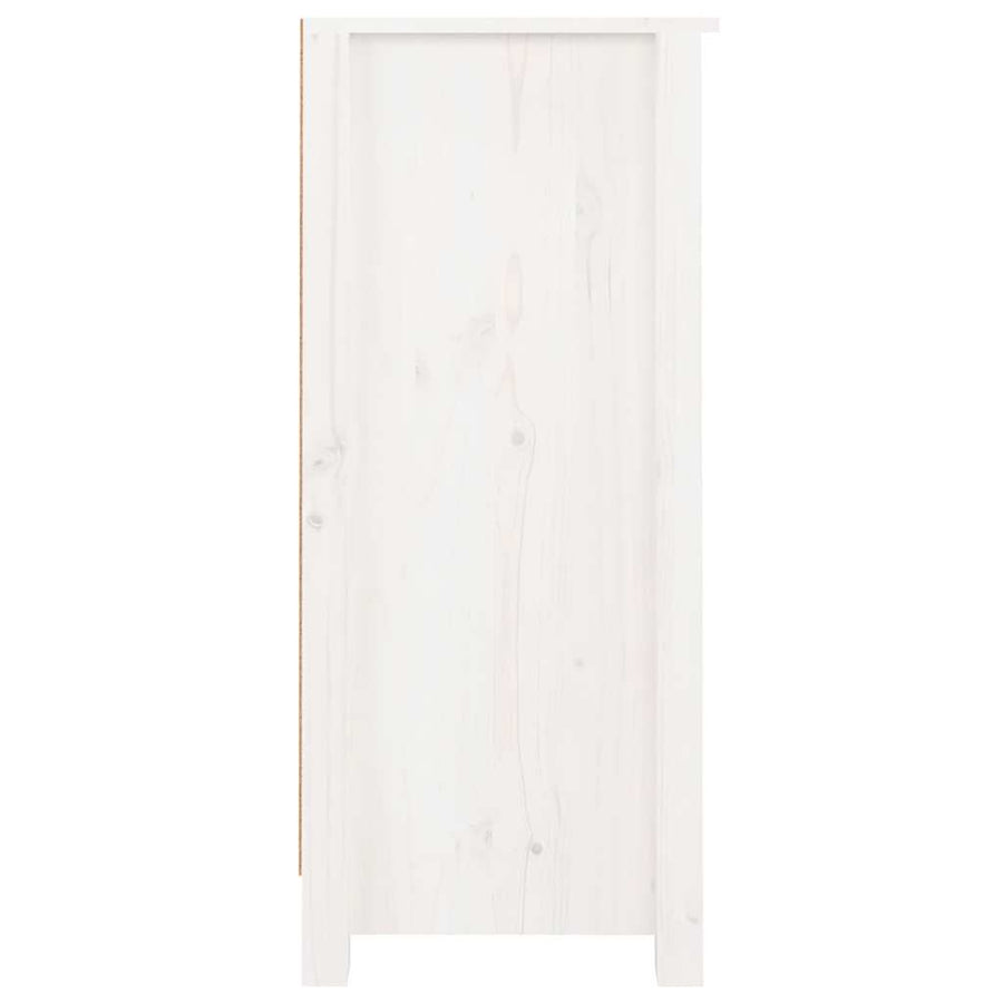 Sideboard White 40x35x80 cm Solid Wood Pine
