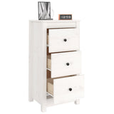 Sideboards 2 pcs White 40x35x80 cm Solid Wood Pine - Low Angle