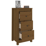 Sideboards 2 pcs Honey Brown 40x35x80 cm Solid Wood Pine - Low Angle