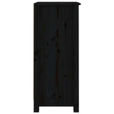 Sideboards 2 pcs Black 40x35x80 cm Solid Wood Pine