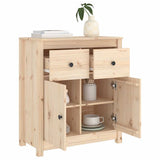 Sideboard 70x35x80 cm Solid Wood Pine - Close-Up Angle