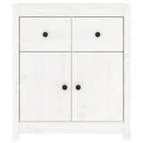 Sideboard White 70x35x80 cm Solid Wood Pine