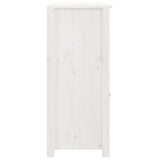 Sideboards 2 pcs White 40x35x80 cm Solid Wood Pine - Close-Up Angle