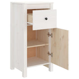 Sideboards 2 pcs White 40x35x80 cm Solid Wood Pine - Rear View