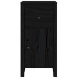Sideboards 2 pcs Black 40x35x80 cm Solid Wood Pine - Top-Down View