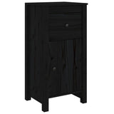 Sideboards 2 pcs Black 40x35x80 cm Solid Wood Pine - 45-Degree Angle