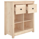 Sideboard 70x35x80 cm Solid Wood Pine - 45-Degree Angle