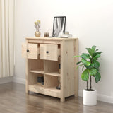 Sideboard 70x35x80 cm Solid Wood Pine - Rear View