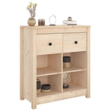 Sideboard 70x35x80 cm Solid Wood Pine - Close-Up Angle