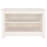 Shoe Bench White 70x38x45.5 cm Solid Wood Pine