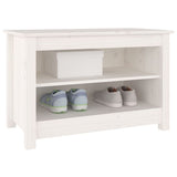 Shoe Bench White 70x38x45.5 cm Solid Wood Pine