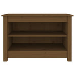 Shoe Bench Honey Brown 70x38x45.5 cm Solid Wood Pine
