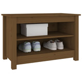 Shoe Bench Honey Brown 70x38x45.5 cm Solid Wood Pine